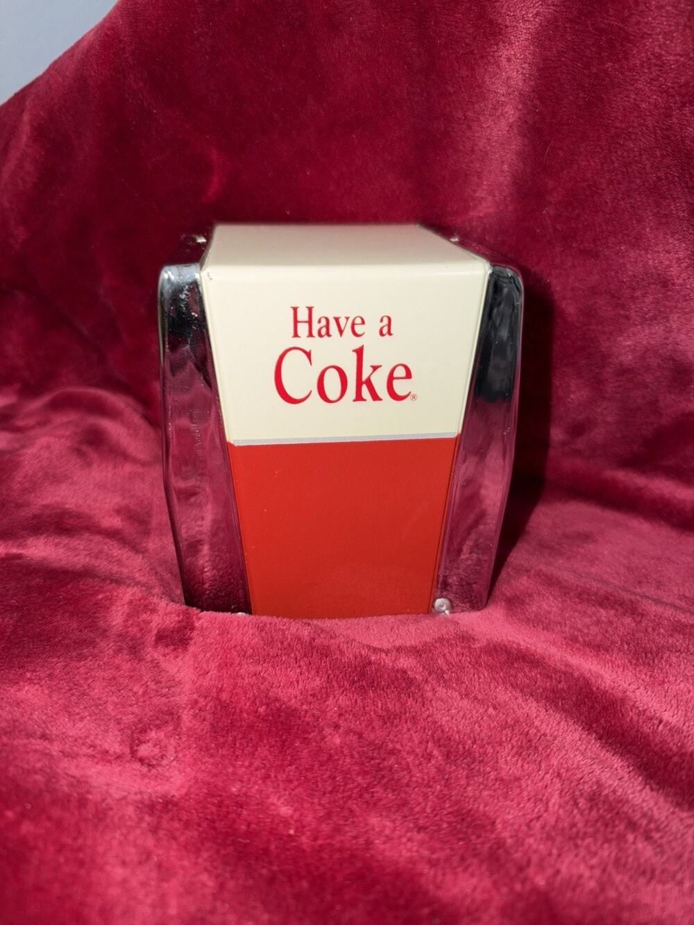 Vintage 1994 SHORT COCA COLA "HAVE A COKE" napkin dispenser + box & napkins